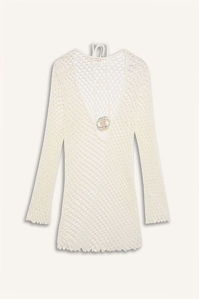 DeFacto DeFacto Mesh Mini-Strandkleid - Langarm C5814AX24HS