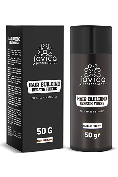 Jovica Saç Dolgunlaştırıcı Keratin Toz Fiber - Orta Kahve Orta Kumral