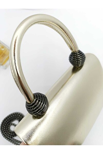 By EDUU Yay Detaylı Gold El ve Omuz Çantası