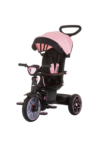 OEM Chipolino Derby flamingo tricycle with handle for children, canopy and reversible seat
