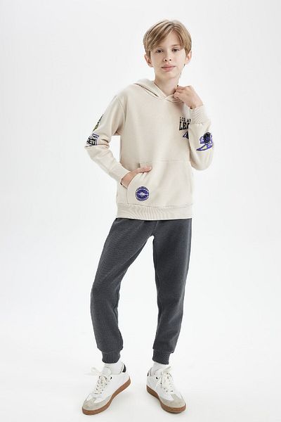 DeFacto Boys - Los Angeles Clippers Nba Thick Sweatshirt with Hood and Back Print 3162912