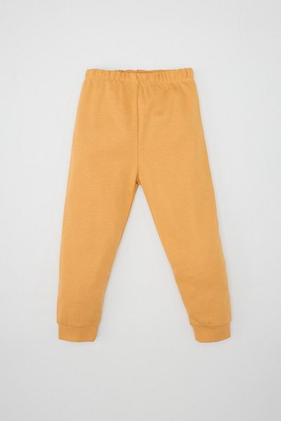 DeFacto Baby Boy Pajama Set - Crew Neck, Printed, Long Sleeve, Top Waist Elastic Bottom D3438A524Wn