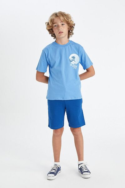 DeFacto Băiat - Tricou imprimat cu mânecă scurtă D2229A824HS