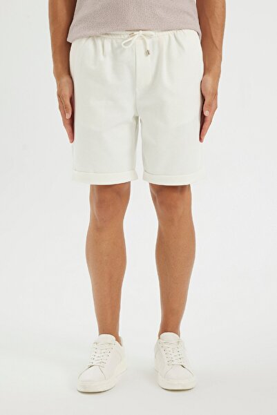 DeFacto Sommer-Piqué-Bermudashorts mit Schnürung in der Taille A7341ax24sm