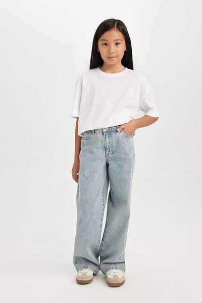 DeFacto - Pantaloni Jeans Fete Albastru Deschis D6485a8/nm39