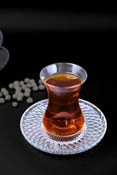 tabakevi 12cm Plain 6 Piece Tea Plate Old Style Aden Sensu Glass Plate House