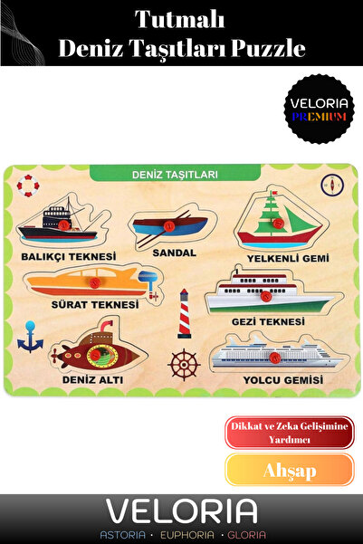 Genel Markalar Premium Seri Zeka Geliştiren Eğitici Öğretici Çocuk Ahşap Tutm...