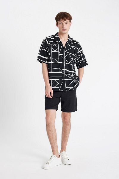 DeFacto Comfortable Cut Cotton Bermuda Shorts - D1051AX24SM