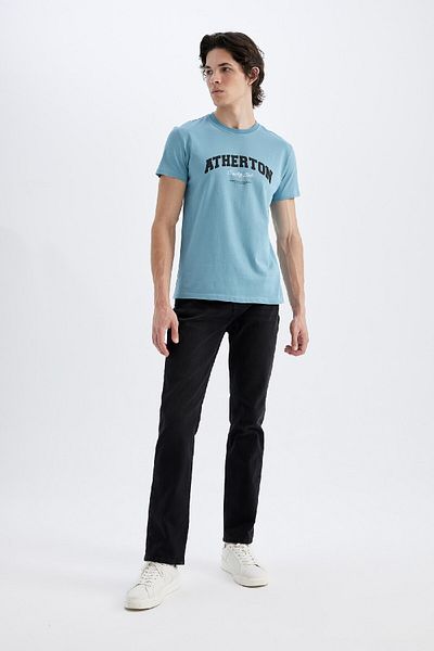 DeFacto Tricou cu mânecă scurtă imprimat cu gâtul rotund, slim fit, C5674ax24hs