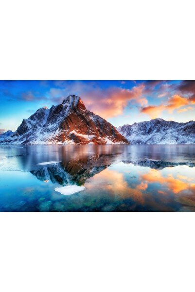 Zumzeria Πίνακας σε καμβά Τα χρώματα μιας όμορφης ανατολής ηλίου στη Νορβηγία...