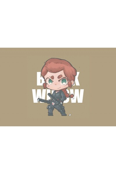 Zumzeria Tablou Canvas Black Widow Chibi, 80x50cm, ®