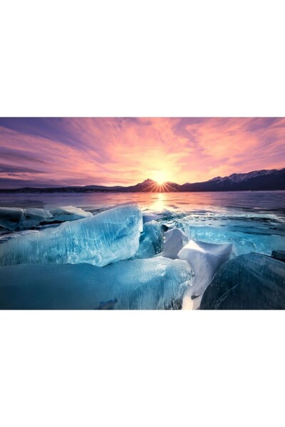 Zumzeria Tablou Canvas Canadian Frozen Lake View, 80x50cm, tabloucanvas935, Zumzeria ®