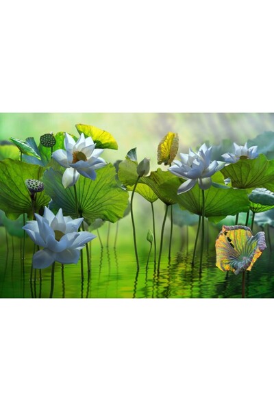 Zumzeria Πίνακας σε καμβά Υπέροχος Ινδικός Λωτός, 80x50εκ., Πίνακας σε καμβά962,