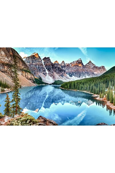 Zumzeria Tablou Canvas Magic Mountains Reflection, 80x50cm, tabloucanvas123, Zumzeria ®