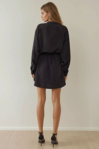 Hiccup Rahat Kesim Viskon Mini Gömlek Elbise