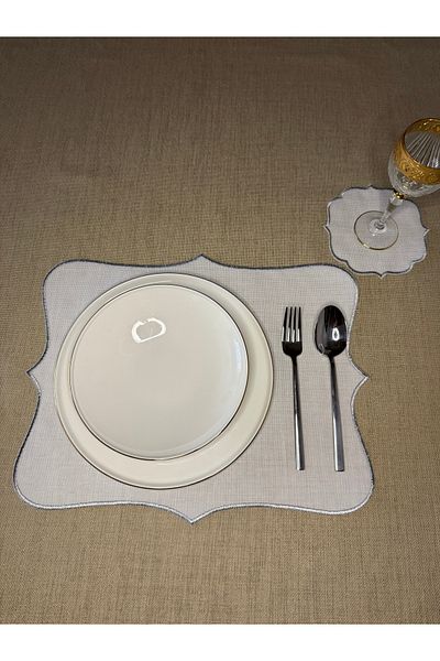 Smiling Home 12 Silver Color Sets, 6 Presentation Holders and Us Service/Napkin Etamin Funcosafety