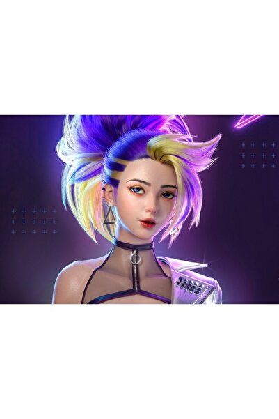 Zumzeria Πίνακας σε καμβά Akali League Of Legends Game, 80x50εκ., tableou870,