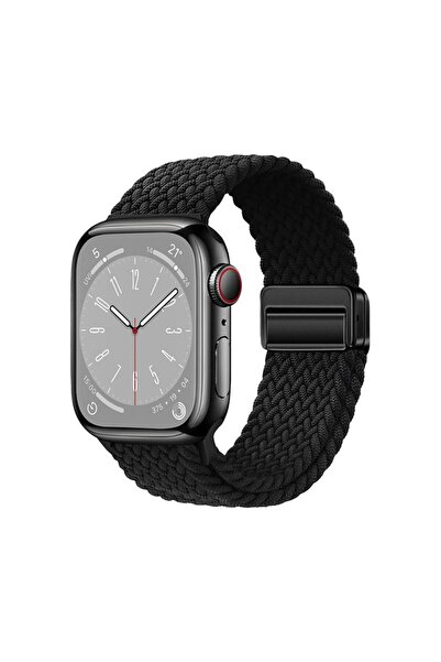 AktarMobile Apple Watch 6 5 4 3 2 1 SE 38 40 mm uyumlu Örgü Kordon Magnetik D...