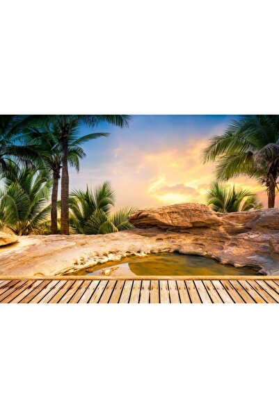 Zumzeria Πίνακας σε καμβά Τροπικό Ηλιοβασίλεμα Ανατολή, 80x50εκ., καμβάς58,