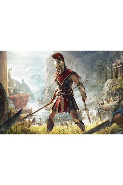 Zumzeria Tablou Canvas Assassins Creed Odyssey Spear, 80x50cm, Zumzeria ®