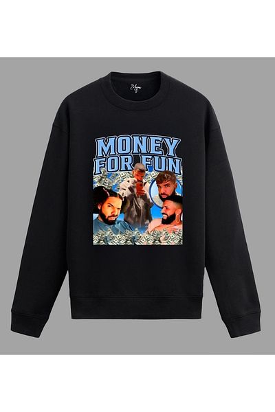 Edizen Unisex Oversize 100% Cotton Black Drake Premium Sweatshirt