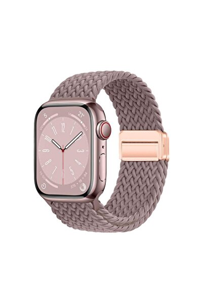 AktarMobile Apple Watch 6 5 4 3 2 1 SE 38 40 mm uyumlu Örgü Kordon Magnetik D...