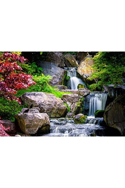 Zumzeria Πίνακας σε καμβά με θέμα "Όμορφος ρέων καταρράκτης", 80x50εκ., canvaspainting923,