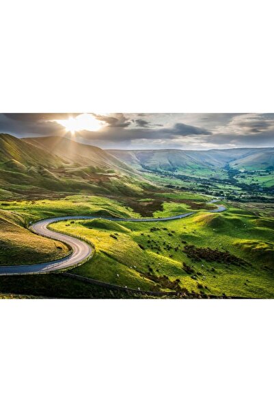 Zumzeria Tablou Canvas Winding Road In The Mouantains, 80x50cm, tabloucanvas1...