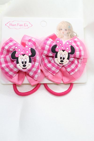 CLARİS Mini Mouse Model Pink Bow Elastic Girl's School Buckle April 23 Buckle