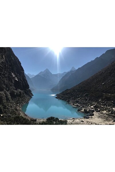 Zumzeria Tablou Canvas Majestic Mountains In Cordillera Blanca, 80x50cm, tabl...