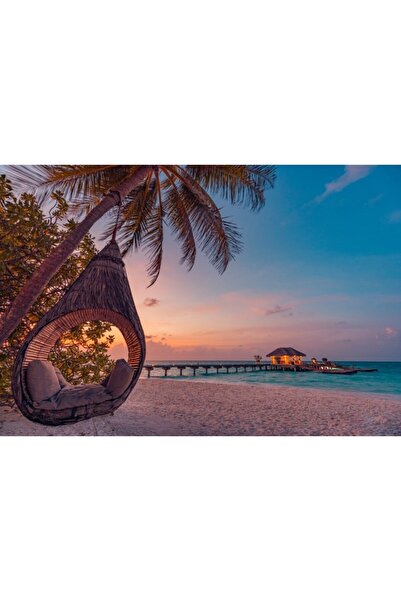 Zumzeria Πίνακας σε καμβά Νύχτα Ρομαντικής στον Παράδεισο, 80x50εκ., canvaspa...