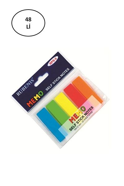 Rubenis 5 Colored Adhesive Note Paper - Rps-5 Bookmark