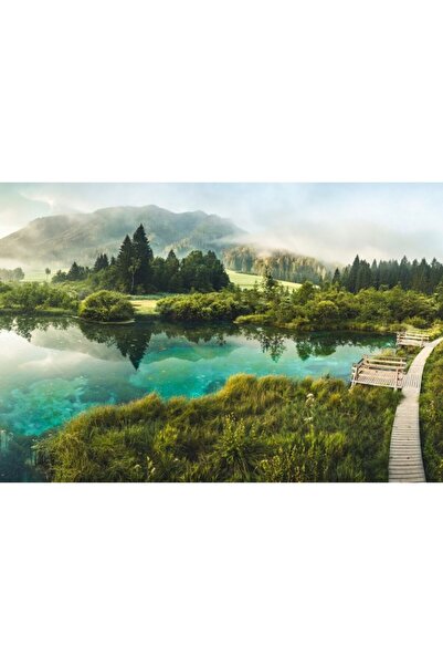 Zumzeria Tablou Canvas Wonderful Morning View Of Nature Reserve, 80x50cm, tab...