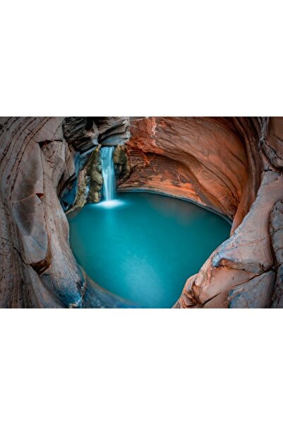 Zumzeria Tablou Canvas Idyllic Waterfall In A Cave, 80x50cm, tabloucanvas338, Zumzeria ®