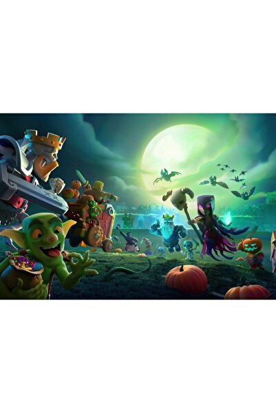 Zumzeria Πίνακας σε καμβά Clash Of Clans Halloween, 80x50εκ.,