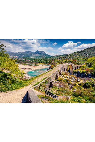 Zumzeria Tablou Canvas Picturesque View Of Old Bridge, 80x50cm, tabloucanvas628, Zumzeria ®