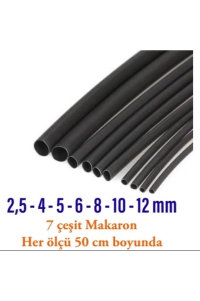 maasco Isıyla Daralan Makaron Kablo Seti (7 Çeşit Herbiri 50 cm ) Kablo 7-Ces...