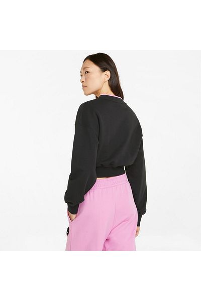 Puma Swxp Crew Tr - Hanorac crop cu talie elastică