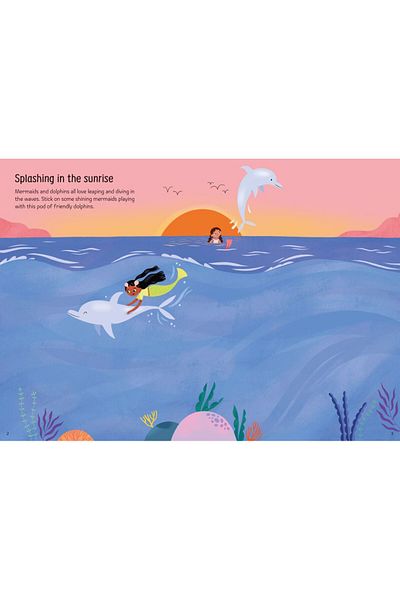 Usborne Children's book, Usborne, Sparkly Mermaids Sticker Book, 3+ years