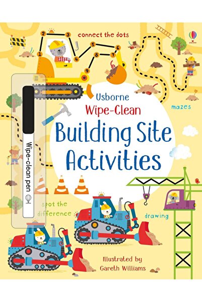 Usborne Carte pentru copii - Wipe-Clean: Building Site Activities