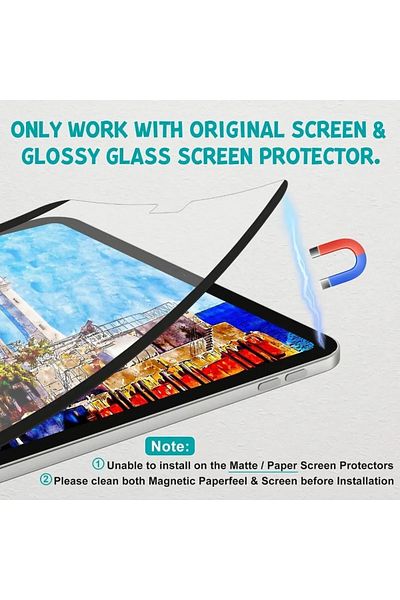 Novatis Samsung Galaxy Tab S9/S9Fe/S8/S7 Compatible Magnetic Paper-Like Tablet Screen Protector with Paper Feel