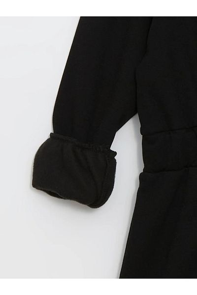 LC Waikiki Lcw Kids Black Crew Neck Girls' Dress