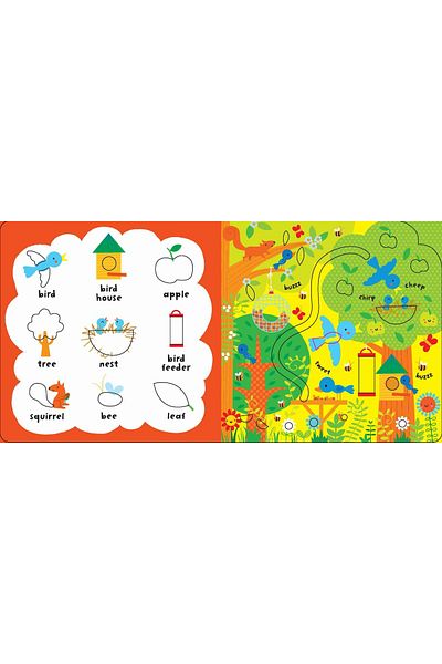 Usborne Carte Senzoriala – Baby's Very First Playbook Garden Words