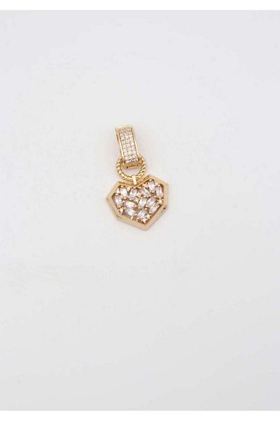 ndjewelry سحر القلب Vip مع تفاصيل الحجر الذهبي اللون