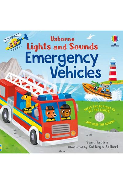 Usborne Children's Book - Lights And Sounds Emergency Vehicles
