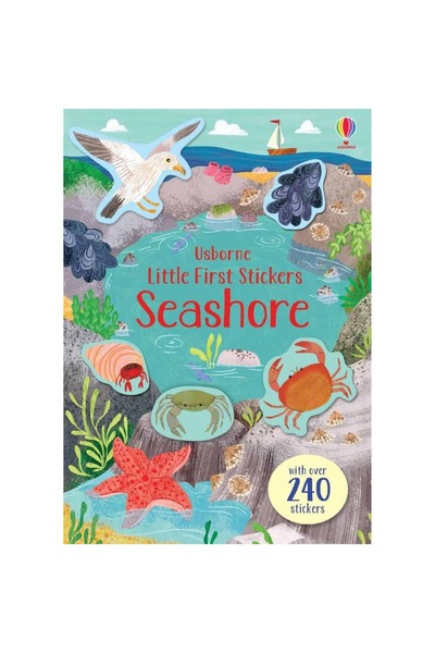 Usborne Carte pentru copii cu autocolante - Little First Stickers: Seashore