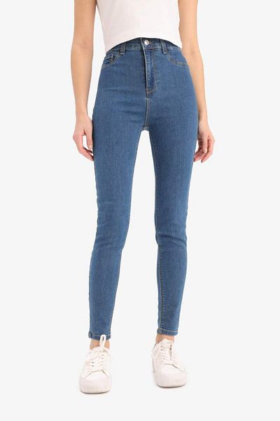 DeFacto New Season Jegging High Waist Ankle Length Skinny Leg Basic Straight Jean Trousers