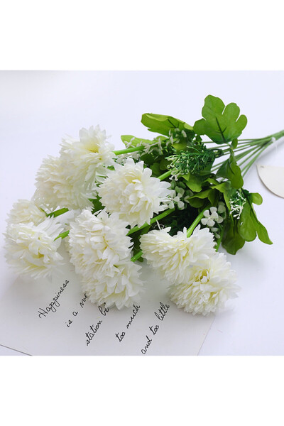 MD Aspiz Flowers باقة أقحوان صناعية فاخرة 9 لو (بدون وعاء) قرنفل جيلدر باقة ا...