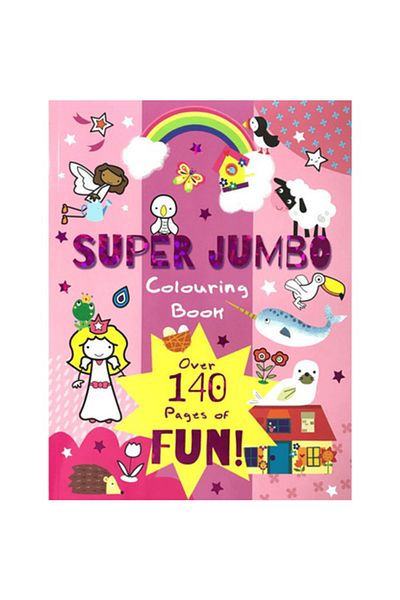 North Parade Publishing Super Jumbo 144pp Colouring Book -pink Cover