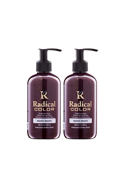 Radical Color NEW 25/Macenta Amonyaksız Su Bazlı Saç Boyası 250 ML 2 Adet Mag...